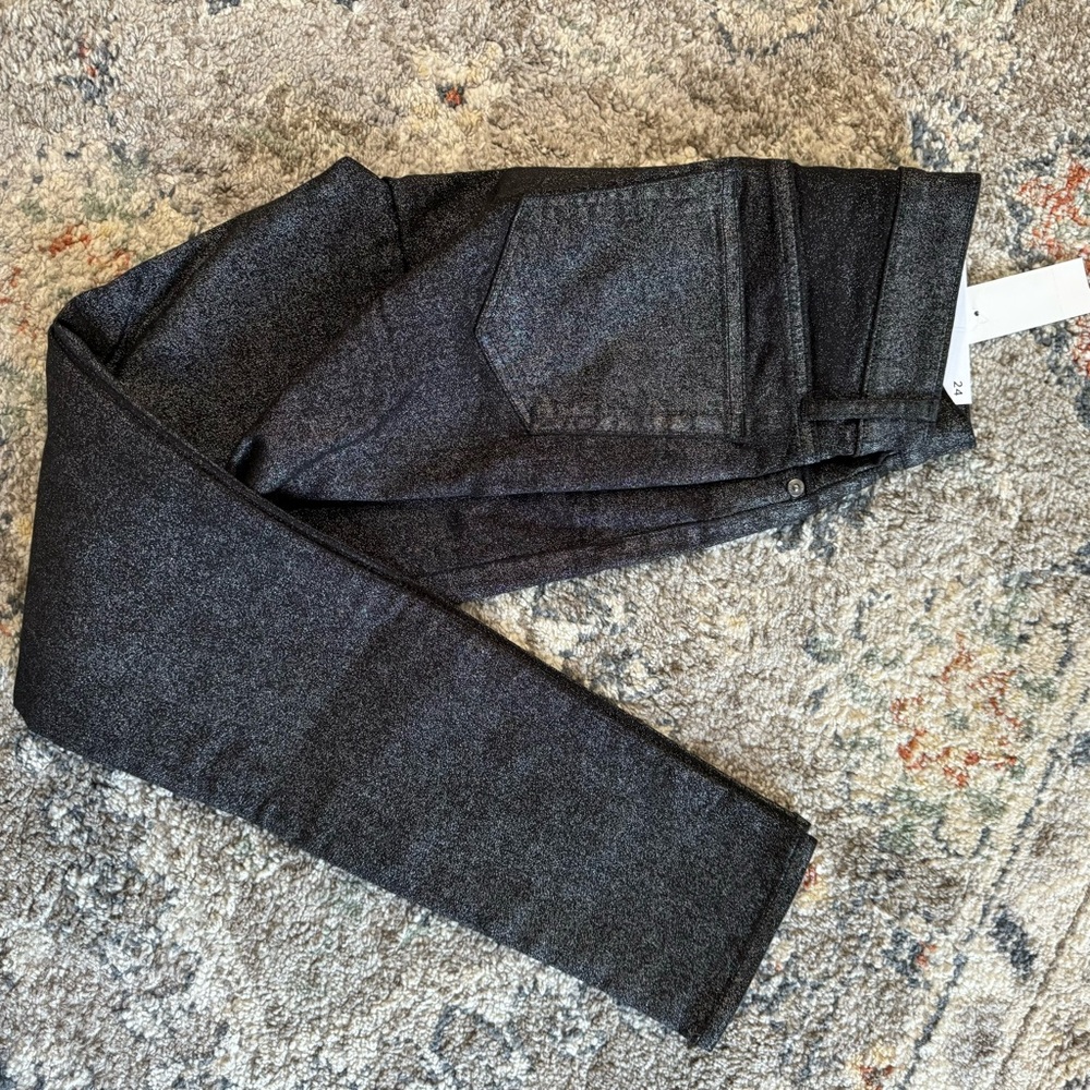 Loft sparkly black skinny jeans